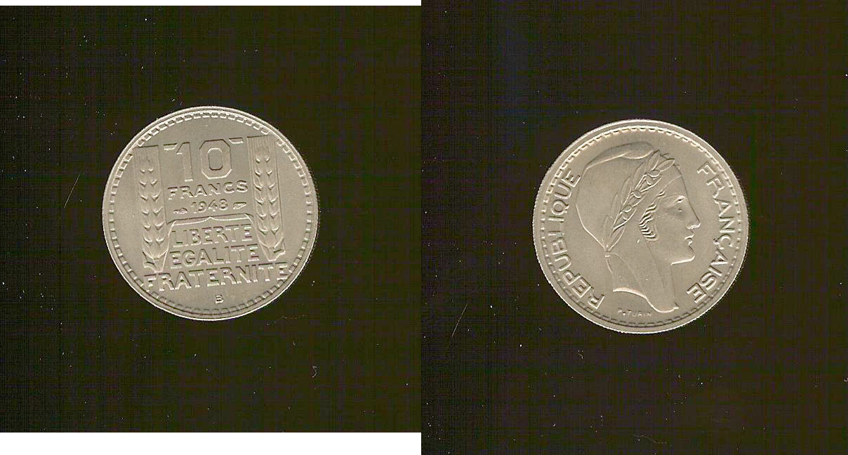 10 francs Turin, petite tête 1948 Beaumont-le-Roger SPL